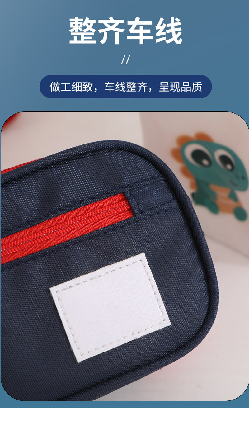 Large-Capacity Stationery Box, Double-Layer Multi-Functional Student Simple Pencil Case, Japanese and Korean Version, Portable Pencil Case for Primary and Secondary School Students