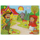 Wooden 80 Pieces Puzzle Toddler Cartoon Dinosaur Animal Plane Puzzle Baby Early Education and Intelligence Building Blocks Toy