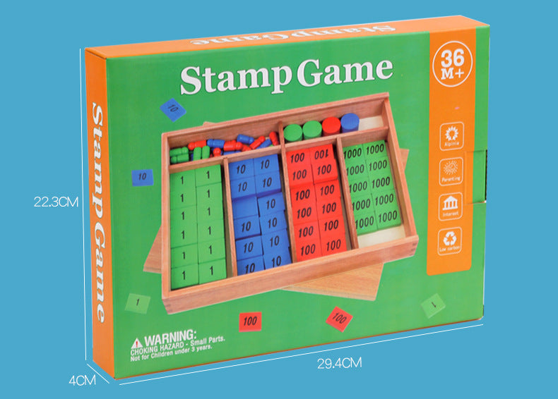 Montessori Teaching Aids Mathematics Stamp Games Kindergarten Montessori Children's Educational Early Education Wooden Toys