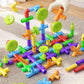 Creative children's plastic puzzle DIY assembled pipe building blocks large particles water pipe toys kindergarten early education cross-border