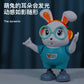 Stall explosions cute rabbit singing and dancing robot toy lighting music 1-year-old baby interactive head-up training