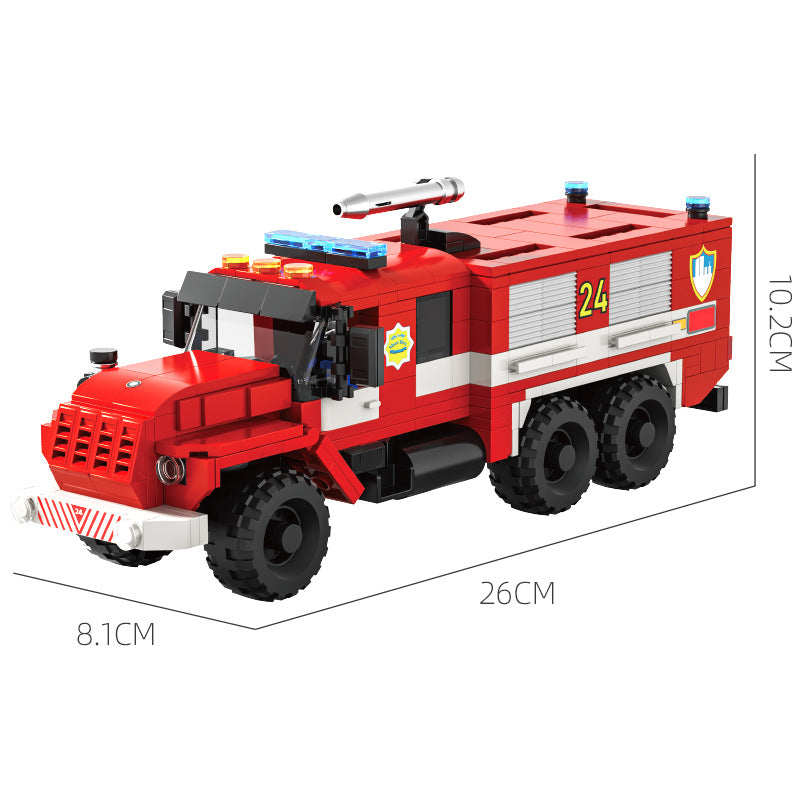 Cross-border engineering series truck city bus transport vehicle combined with small particle building blocks children's educational enlightenment toys