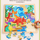 100 children's wooden cartoon animal dinosaur plane wooden puzzle boys and girls baby early education educational toys