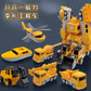 Cross-border children's magnetic splicing toy car boy magnetic block assembly engineering vehicle deformation robot 3 a 6 years old