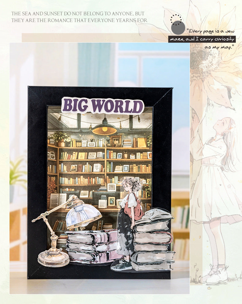 Duoduo's Big World Character Pet Die-Cut Stickers Healing Girl Large Size Basic Material Stickers for Journals