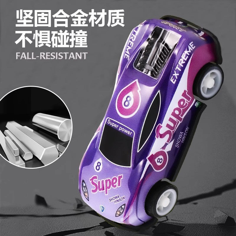 Tiktok popular alloy car iron car wholesale children's toy simulation model bulk decoration with pull back car