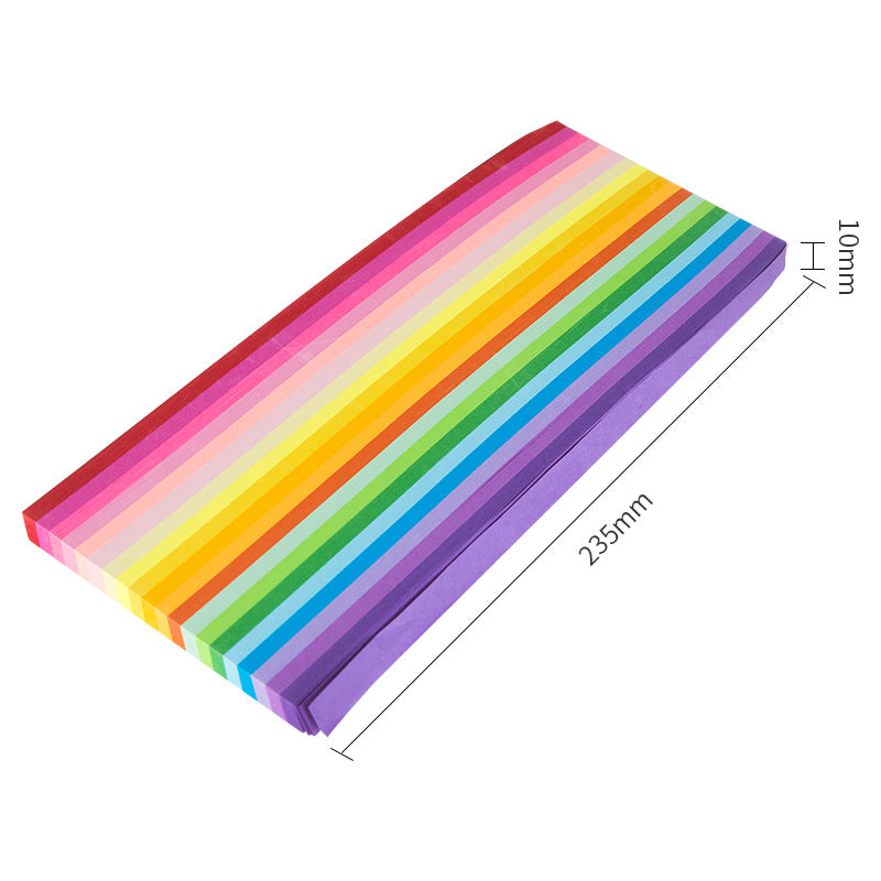 Deli 74834 Star Origami -500 10-color Star Origami Handmade Color Paper Lucky Star Wishing Star Strip
