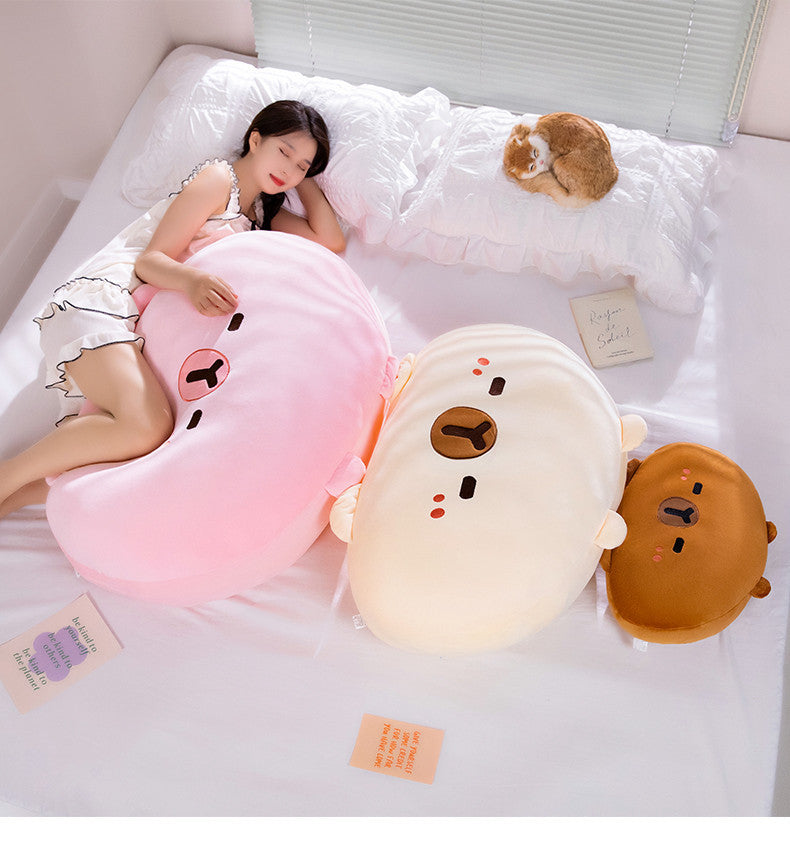New Capibala Capybara Pillow Soft Cute Dumpling Cute Girl Sleeping Pillow Plush Toy Cross-Border