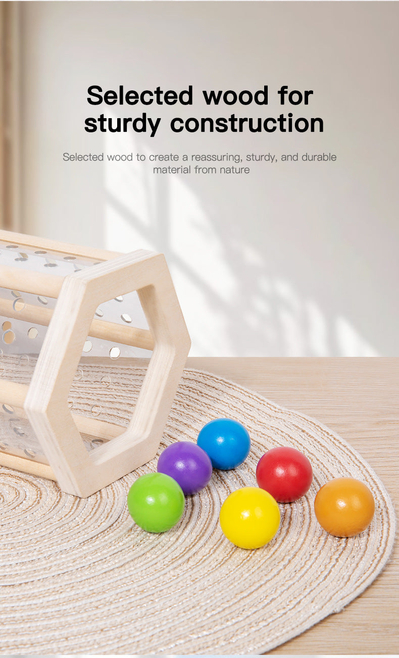Wooden Kidsren's Stick Insertion Game Baby Draw Stick Color Cognitive Pitching Montessori Family Interactive Toy
