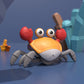 Cross-border Children's Induction Electric Crab Baby Charging Luminous Music Crawling Escape Escape Obstacle Crab Toy