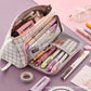 Triangular Large-Capacity Pencil Case and Stationery Box, Thickened Partitioned Storage Student Stationery Bag for Primary, Middle, and High School Students Wholesale