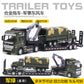 English packaging cross-border children alloy car vehicle trailer fire truck tank excavator pull back toy car