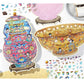 Infeel.Mepet White Card Scenery Stickers, Vintage Item Restorer, Miniature Stereo Chinese-Style Fun Stickers
