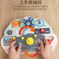 CECPC Montessori Children's Simulated Steering Wheel Busy Board Switch Led Light Busy Board Early Education Educational Wooden Toys