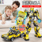 Wow, Custom Assembled Building Blocks Wasp Mecha 8847 Deformation Optimus Prime Gift Robot Children's Toys