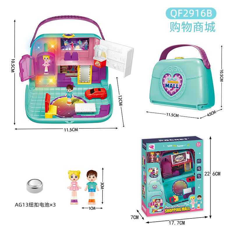 Cross-border Children's Variables Surprise Cabin Girl Simulation Princess Castle Villa Model Doll House Play House Toys