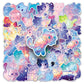 50 Original Watercolor Starry Sky Cat Stickers Hand-Painted Without Infringement Cute Ins Style Cat Notebook Stickers