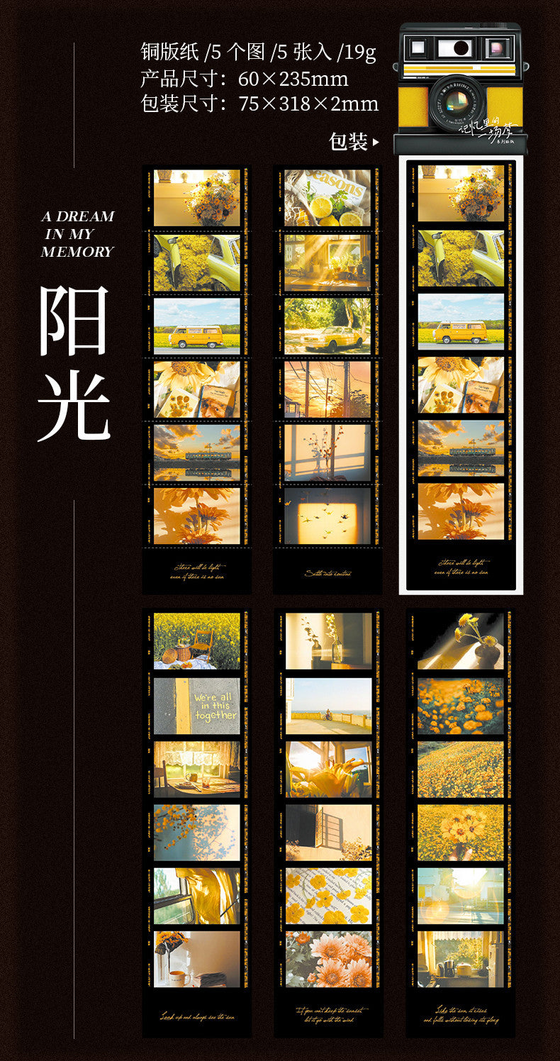 A Dream in Memory Film Film Stickers Retro Old Film Film Strips Handbook Collage Basics