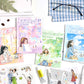 ZABC cross-border die-cut PET sticker book chasing ordinary series 20 characters life hand account collage stickers