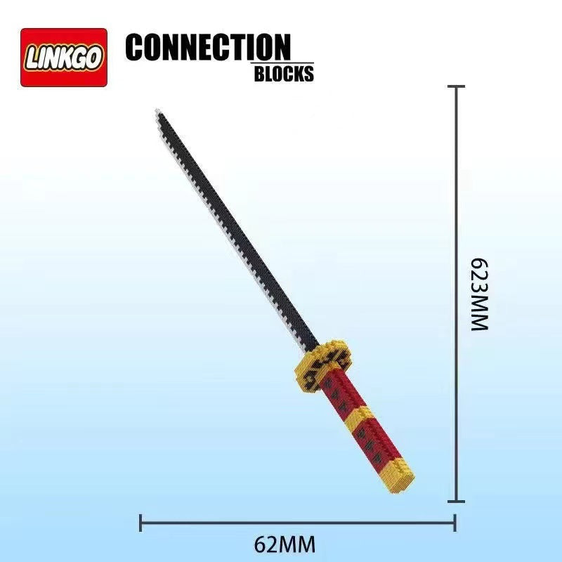 Compatible with Lego Bricks Sword Micro-Particle Weapon Knife Model with Sword Sheath Assembled Children's Educational Toys Wholesale Dropshipping