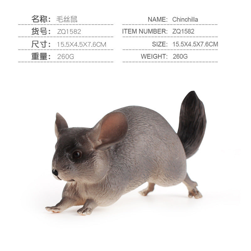 Children's Puzzle Early Education Cognitive Simulation Mouse Model Toy Static Solid Possum Guinea Piga Hair Mouse Totoro
