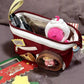 Cute Contrasting Color Stitching Pencil Case with High Appearance Value Ins Style Large Capacity Girls' Pain Bag Stationery Box Food Pencil Case for Children