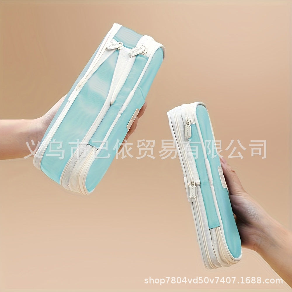 Retractable Pencil Case, Super Large Capacity, Multifunctional Stationery Box, Portable Foldable Storage Bag for Primary and Secondary School Students, Specially Designed for Exams