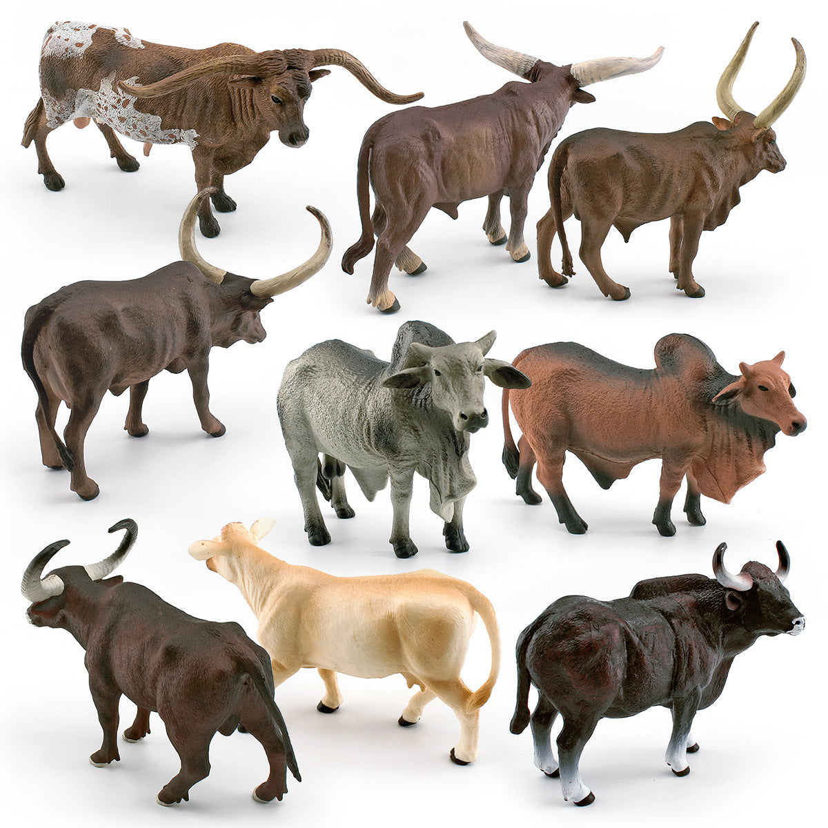 Cross-border simulation Texas Longhorn Watu West cow tumor cow charolai cow goer river buffalo model