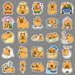 50 Capibalakatong Stickers Personalized Cross-border Cute Animal Capybara Decorative Water Cup Hand Account Goo Card Stickers