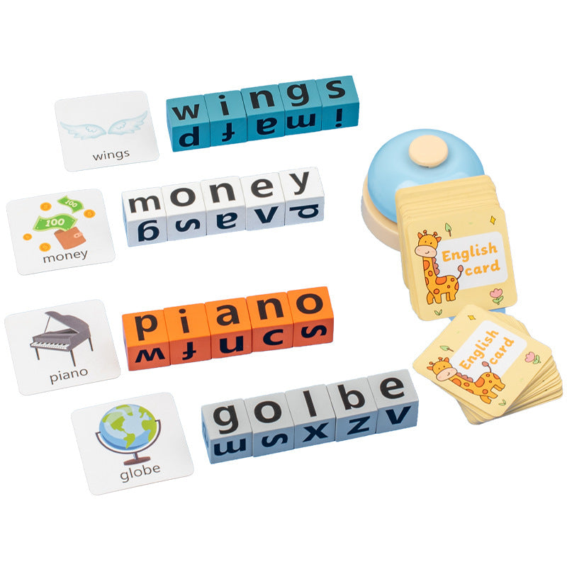 Children's English Scrabble Word Game Toys Fun Baby Parent-Child Interaction Puzzle English Letter Cognition