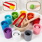 CPC Wooden Montessori Early Childhood Education Ball Ten Color Color Classification Cup Children Matching Game 10 Color Beaded Educational Toys