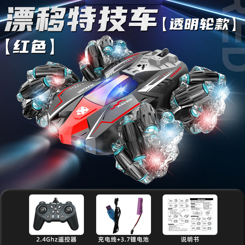 Cross-Border 2.4g Double-Sided Remote Control Car with Gesture Sensing, Stunt Four-Wheel Drive, Drifting, Rolling, Rotating, Climbing Car Toy for Boys