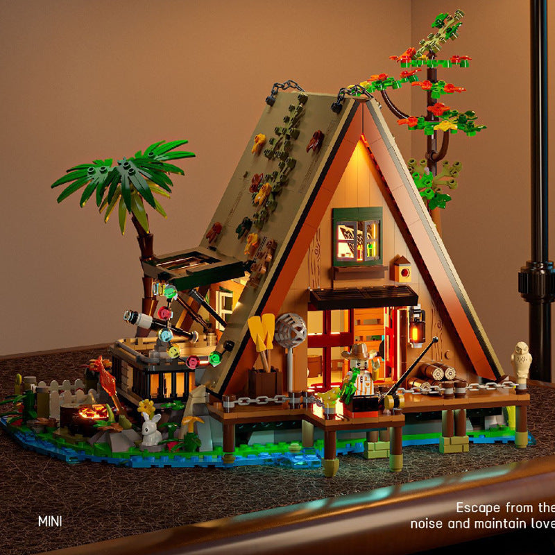 Compatible with Lego Creative Street View Building Model Forest Tree House Puzzle Assembled Block Toy Boy Gift Wholesale