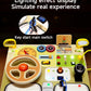 Children's Montessori Early Education Simulation Driving Steering Wheel Digital Switch Light Sound Busy Board Science and Education Aids Educational Toys