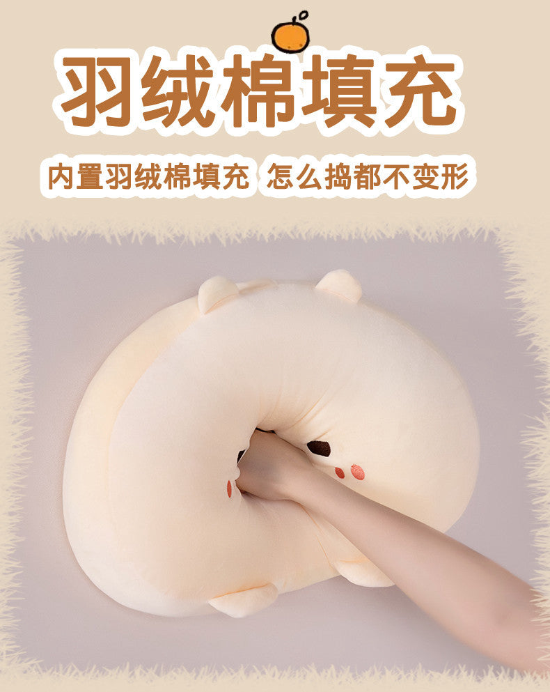 New Capibala Capybara Pillow Soft Cute Dumpling Cute Girl Sleeping Pillow Plush Toy Cross-Border