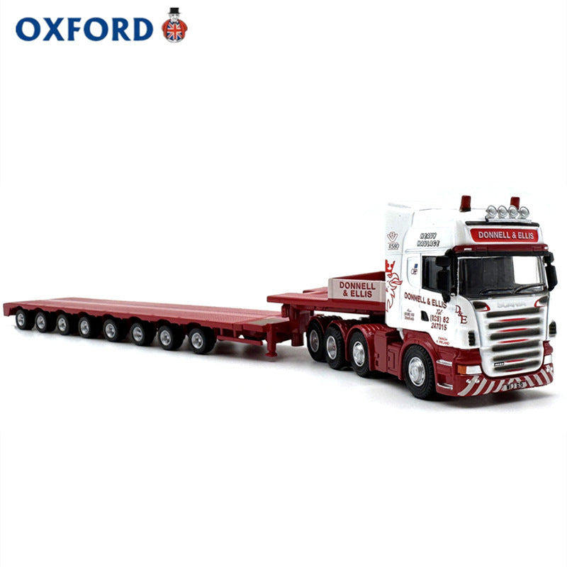 Oxford Scania Multi-Axle Trailer Semi-Trailer Truck Car Model Collection Alloy Simulation Ornament 1:76