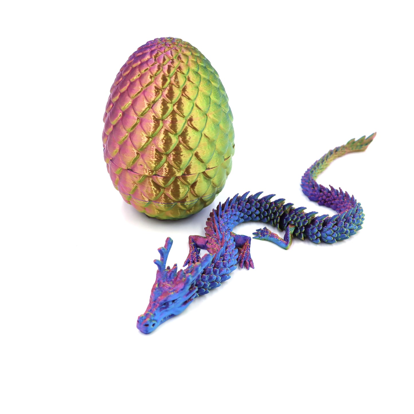 Net red explosions 3d printing dragon ornaments Chinese dragon cross-border dragon egg joint dragon toy hand gift stall wholesale