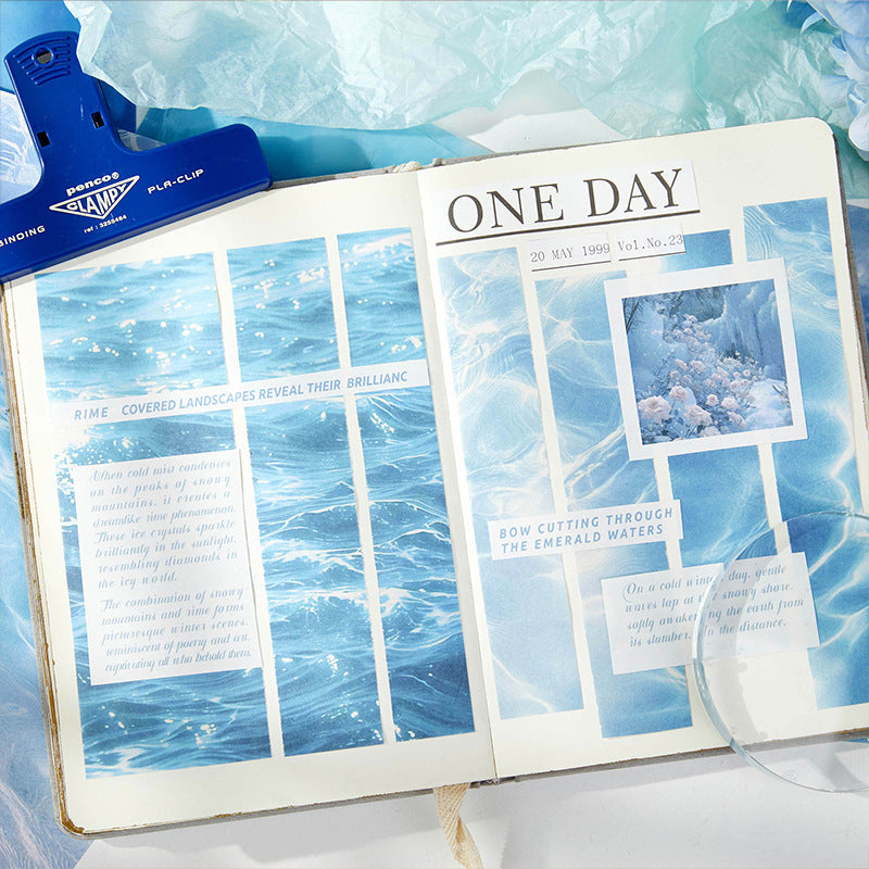 Light-Picking Water Ripple Material Paper Sunlight Floating Shadow Series Ins Collage Hand Account Background Paper Decoration Small Fresh Cross-Border