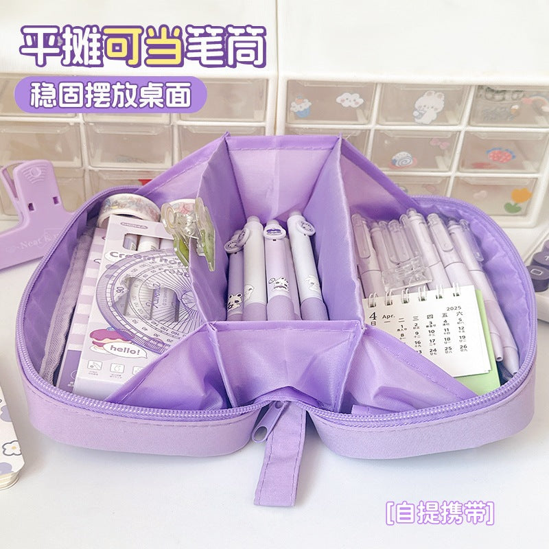 New Volcano Pencil Bag Large Capacity High Color Value Stationery Box for Men and Women Students 2025 Super Fire Pencil Case Storage Bag