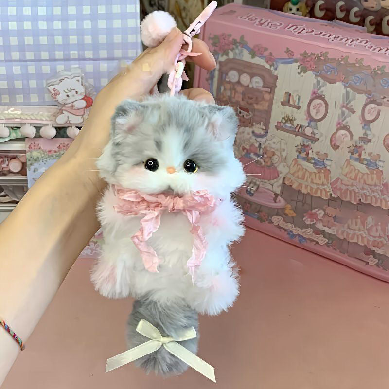 Twisting Stick Kitten DIY Material Pack Casual Style Cute Stuffed Toy for Girls Birthday Gift Bag Pendant