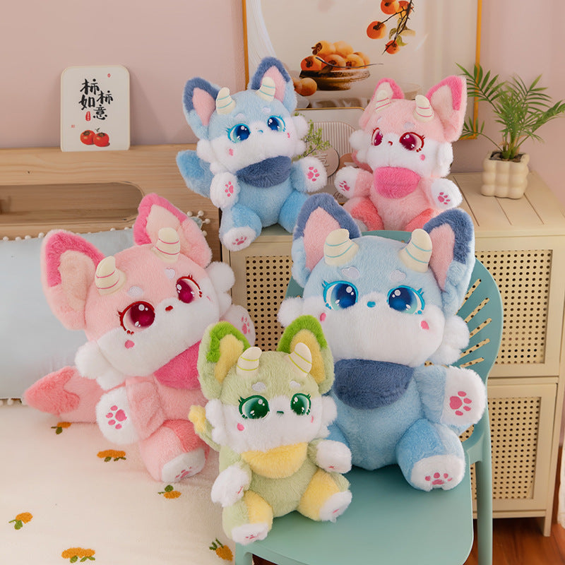 Cute Fantasy Beast Little Devil Fox Doll Girl Bed Sleeping Doll Plush Toy Rag Doll Birthday Gift