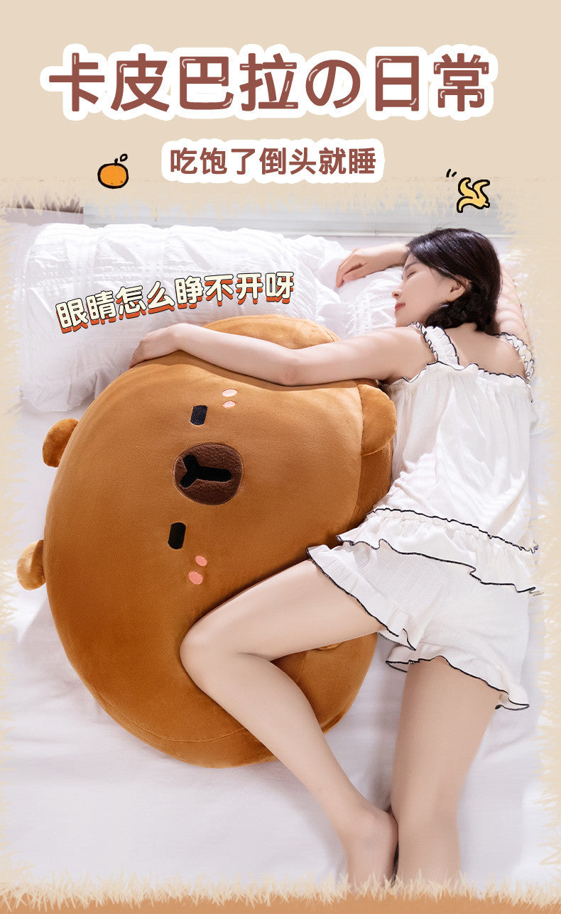 New Capibala Capybara Pillow Soft Cute Dumpling Cute Girl Sleeping Pillow Plush Toy Cross-Border