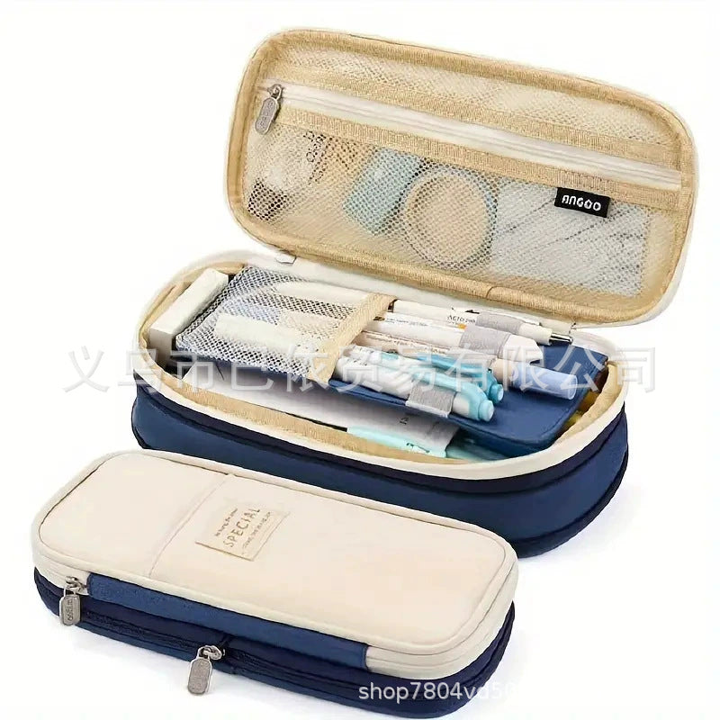 Retractable Pencil Case, Super Large Capacity, Multifunctional Stationery Box, Portable Foldable Storage Bag for Primary and Secondary School Students, Specially Designed for Exams