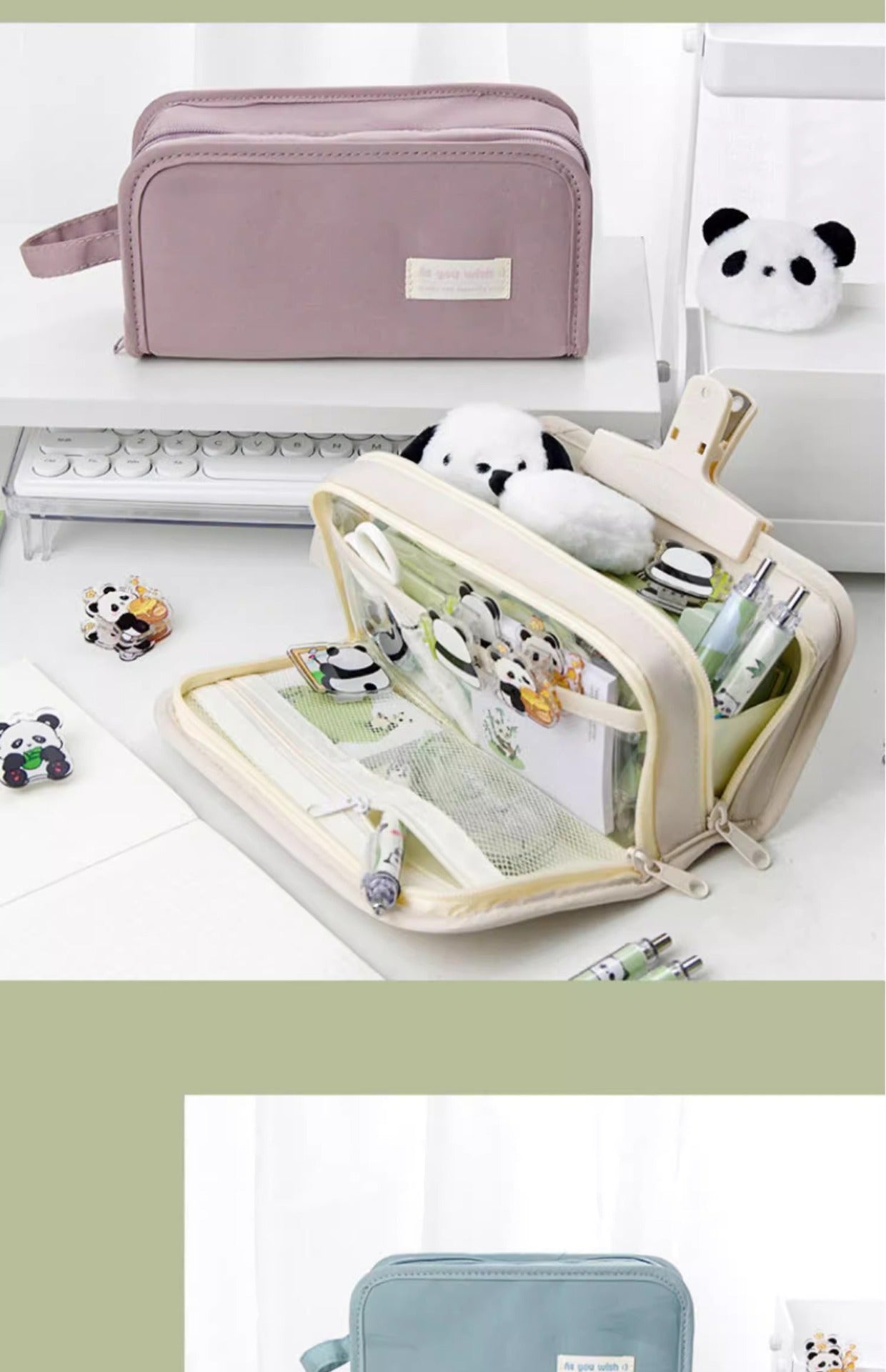Three-Dimensional New Pencil Case for High School Students, Simple Large-Capacity High-Value Stationery Bag, Storage Bag