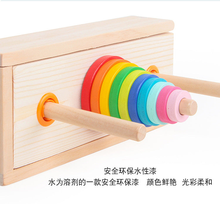 Hanoi Tower for Primary School Students 10 Layers 8 Large 5 Medium 10 Layers Hanrotoro Kidsren's Educational Thinking Training Toys