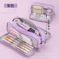 Oxford Cloth Double-Open Pencil Case, Large Capacity Stationery Box, Thickened, Wear-Resistant, Waterproof Pencil Bag for Students, Suitable for Middle and High School Students