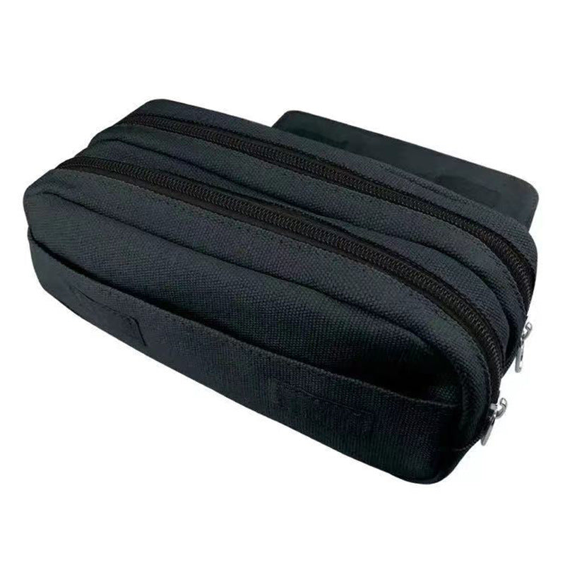 Headphone Pencil Bag Double-Layer Flip Cover Trendy Printed Pencil Box Large Capacity Student Children Pencil Storage Bag Stationery Bag