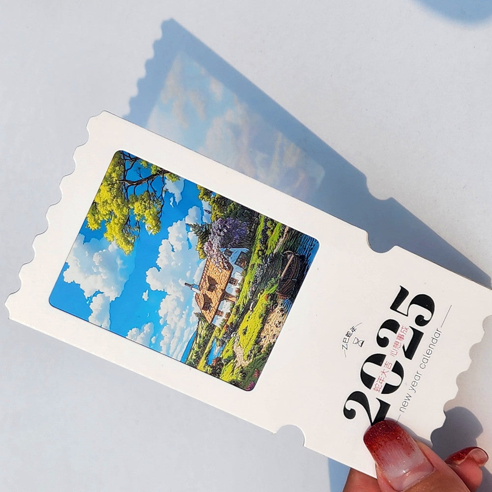 2025 calendar retro ticket stub reverse light and shadow photo ticket stub box blank ticket stub homemade light and shadow photo in stock