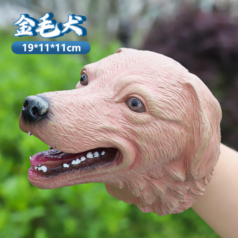 Dinosaur Hand Puppet Cross-Border Wholesale Gloves Soft Rubber Triceratops Tyrannosaurus Rex Children's Simulation Animal Model Boy Toy