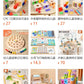 Wooden two-in-one string string beaded puzzle string animal fruit traffic large particle string wooden toy